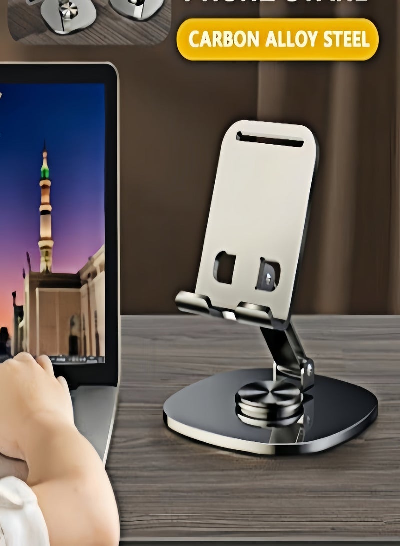 KEVIN Adjustable Portable Metal Phone Stand 360-Degree Rotatable Universal Alloy Mobile Holder for All Phones - Image 2