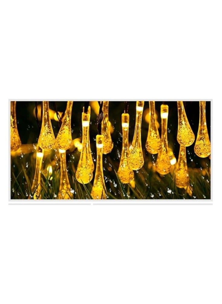 Branch Teardrop Crystal Branch Length 3m Branch 15pcs Available Warm Yellow - Image 3