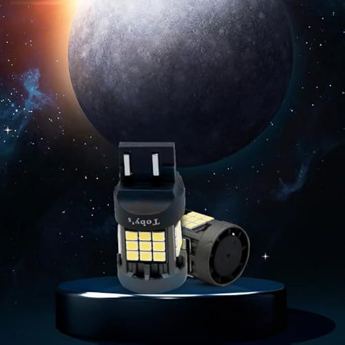 توبيز مصباح ليد أبيض T20 7443 2835 36Smd فائق السطوع 12 فولت بديل أبيض لمبات رقاقة 2835 خالية من الأخطاء لضوء الفرامل الاحتياطي للرجوع للخلف عبوة من قطعتين - Image 4