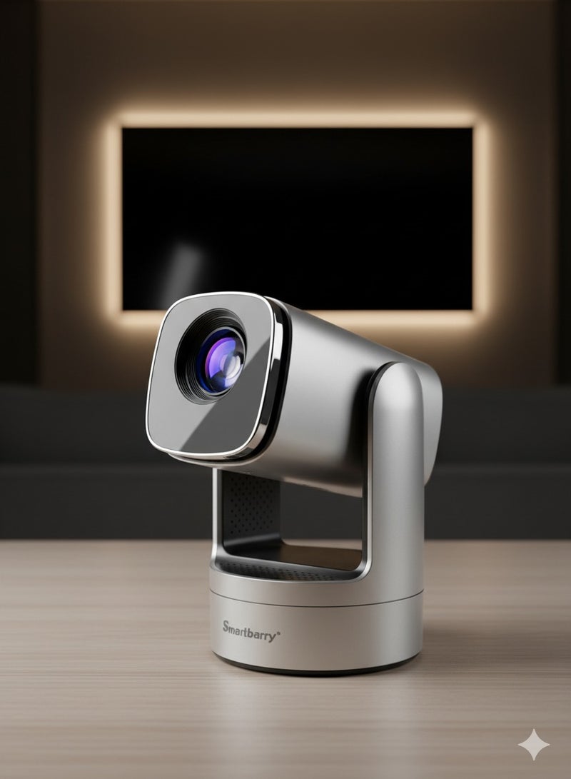 سمارت باري جهاز عرض مسرح منزلي Smartbarry عالي الدقة 4K 5G مع تحكم ذكي في درجة الحرارة وبطارية كبيرة السعة 9750 مللي أمبير في الساعة مع التركيز التلقائي وحجر الزاوية للسفر في الهواء الطلق - Image 2