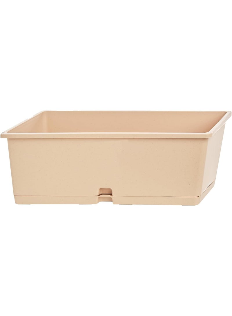 Idel Biodegradable Flower Pot with Saucer 25cm – 2.5L Eco-Friendly Indoor Outdoor Planter for Home, Balcony & Garden Plants – Tirreno Mini - Made in Italy - by Idel - Image 3