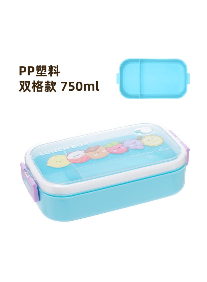 Plastic Compartmentalized Lunch Box For Students, Microwave-safe, 304 Stainless Steel Leak-proof Bento Box For Office Workers