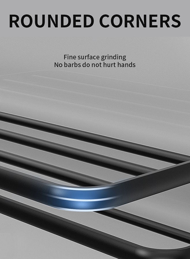 الدليبن قضبان مناشف، رفوف مناشف للحمام، رف مناشف 40 سم مع قضيب مناشف، حامل مناشف قابل للطي، علاقة مناشف موفرة للمساحة، منظم تخزين مناشف للحمام، مرحاض، مثبت على الحائط، إكسسوارات الحمام، ديكور منزلي، مستلزمات الشقة (أسود مطفي) - Image 4