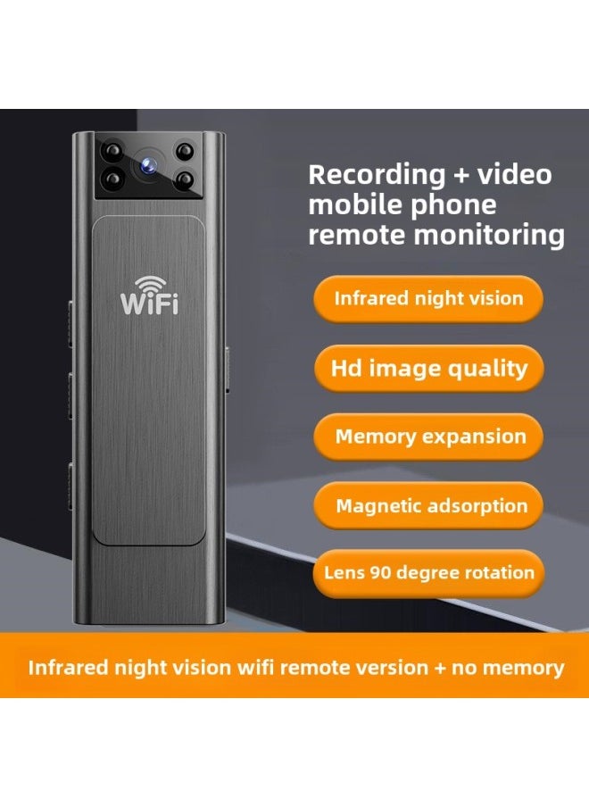 Generic Law Enforcement Recorder Recording Pen Tape Recording Integrated Wireless Camera Home Remote Motion Camera-Body Color:Wifi Mobile Phone Direct Connection + Remote Monitoring + Enhanced Version 4k Full Color Law Envelope + Without Card - Black  - Image 1
