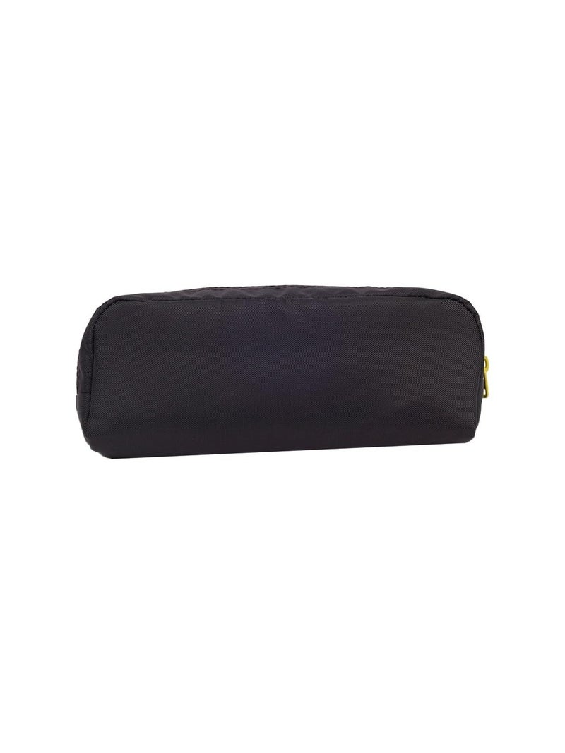 QIPS Multi Utility Durable Polyester Pencil Pouch Bag with Dual Compartments, Smooth Zipper Closure - Ideal for School, Office & Travel Accessories (Black) - Image 3