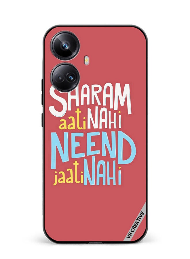 VR CREATIVE Protective Case Cover For Realme 10 Pro Plus Sharam Ati Nahi Design Multicolour - Image 1