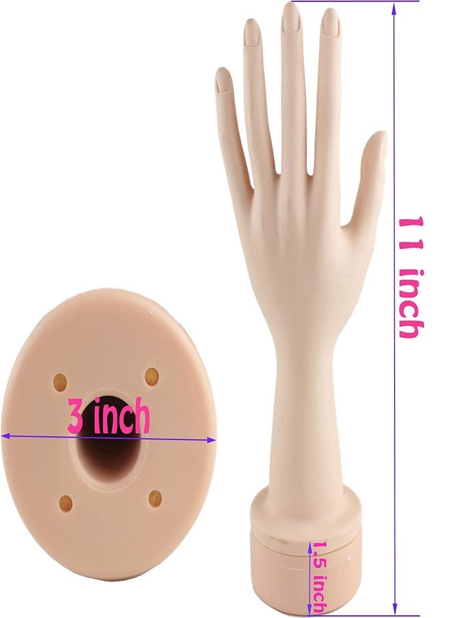 Voloria Practice Flexible Mannequin Hand Nail Display with Soft Fingers and Practice Manicure Nails Hand - Image 4