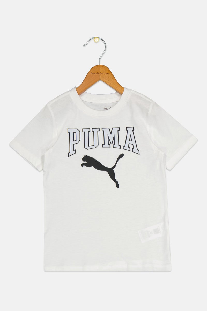 PUMA Kids Boy Sportswear Fit Short Sleeve Training T-Shirt, White - Image 1