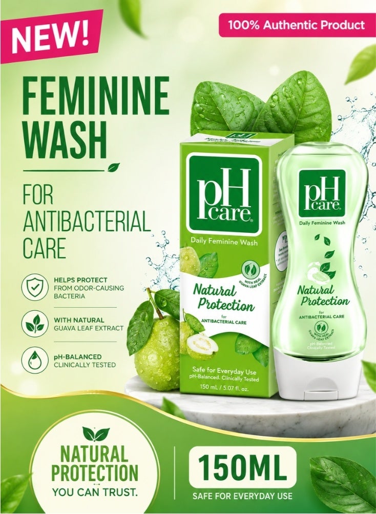 Ph Care Daily Feminine Wash Natural Protection 150ml - Image 2