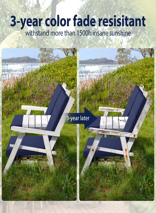 Favoyard Outdoor Chair Cushion 21 x 20 x 2 Inch Waterproof & Color Fade Resistant High Back Patio Furniture Cushion Replacement with Removable Cover, Ties and Hidden Zipper for Outdoor Dining Chairs - Image 3