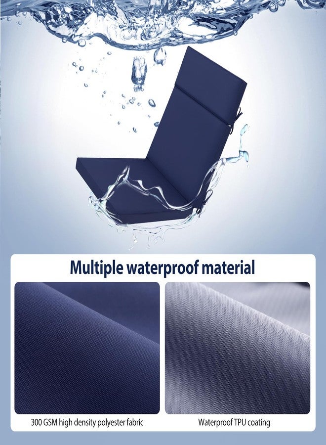 Favoyard Outdoor Chair Cushion 21 x 20 x 2 Inch Waterproof & Color Fade Resistant High Back Patio Furniture Cushion Replacement with Removable Cover, Ties and Hidden Zipper for Outdoor Dining Chairs - Image 4