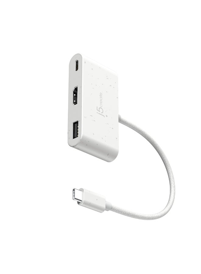 j5create JCA379EW/EC/ER USB-C® to HDMI™ & USB™ Type-A with Power Delivery