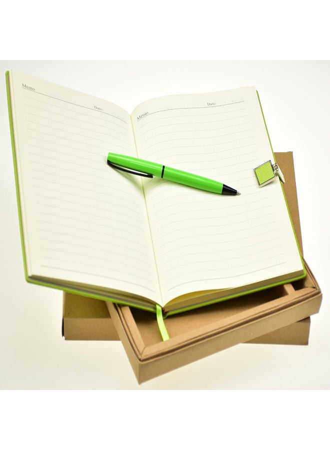 NIBEMINENT A5 Noteebook With Pen Set Green - Image 3