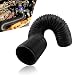 Flygun 1 PC Car Inlet Cold Air Intake Hose Flexible Vehicle Feed Pipe Replacement Universal Stretchable Waterproof Durable Automotive Tube Accessories for Truck SUV Car Black 76MM - Image 2