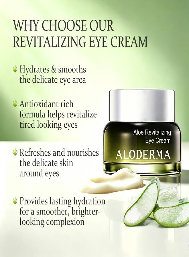 Aloderma Aloe Revitalizing Eye Cream Made with Organic Aloe Vera - Reduce Signs of Aging, Fine Lines & Wrinkles, 30g/1.06oz - Image 2
