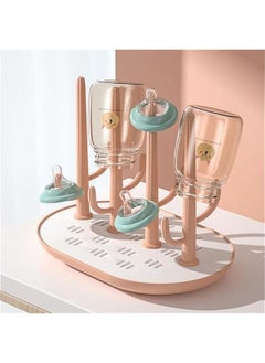 HOOKOR Baby Bottle Drying Rack, Pink Space Saving Countertop Drying Rack Baby Accessory (54-01)  - Image 2