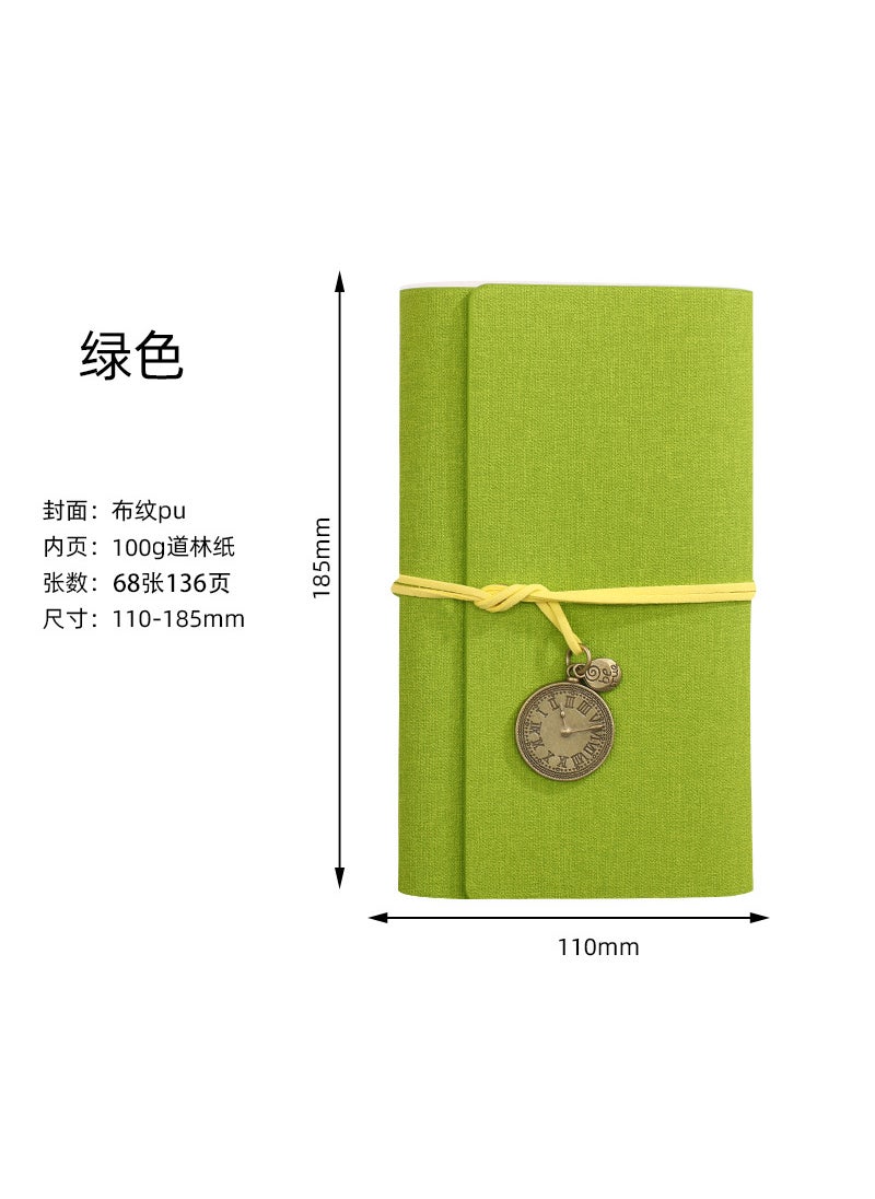 Generic Vintage A6 Notebook With Creative Binding Stylish Hand Account Book Student Souvenir Bulk Wholesale From China Mainland Green 