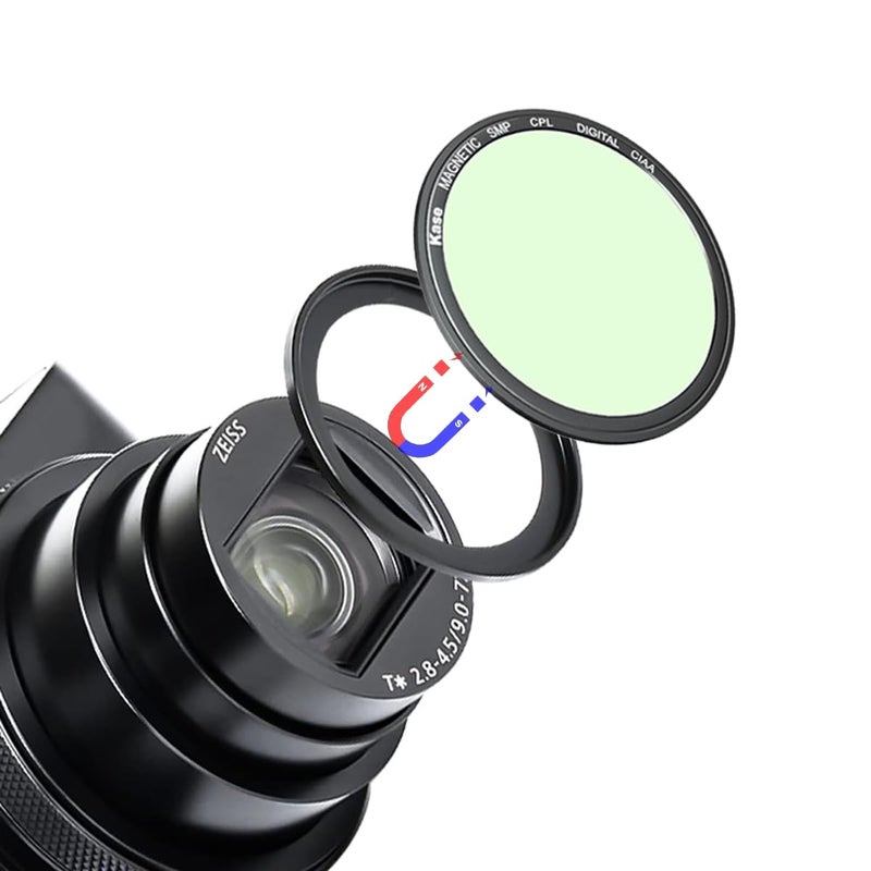 Kase Wolverine Magnetic CPL Filter with Adapter Ring for Sony ZV1 ZV1 RX100 VII VI V III IIfor Ricoh GR II III Shockproof Optical Glass HD Multi Coated Circular Polarizer Filter - Image 2