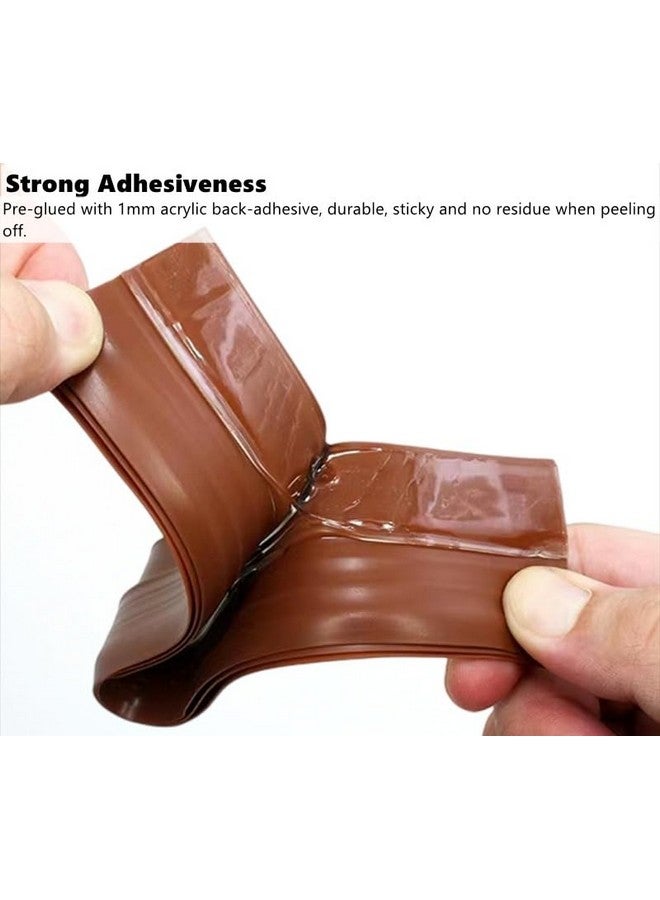 GaxQuly GaxQuly Self-Adhesive Silicon Door/Window Shield Tape Door Bottom Sealing Strip Weather Stripping Door Seal Strip for Air Gap Cockroach Insect Bugs Draft Stopper Waterproof and Soundproof (1 m, Brown) 