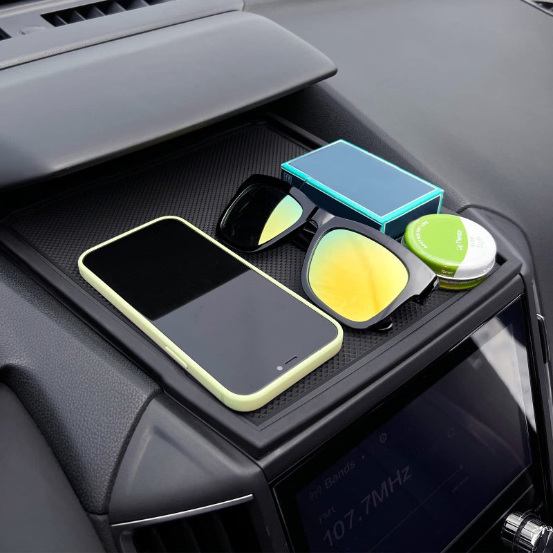 JKCOVER Dashboard Mats Compatible with Subaru Crosstrek/Impreza 2018-2022 2023 and Subaru Forester 2019-2024 Accessories Center Console Liner Mats Inserts Rubber mats ï¼ˆBlackï¼‰ - Image 4