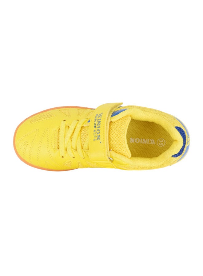E-lian Tt Winion Selected Table Tennis Shoes For Kids Boys Girls Professional Anti-slip Wear-resistant Training Shoes Yellow Blue Size 36 - Image 3