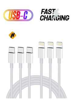 USB C to Lightning Cable 3PACK 2M Fast Charger Cable, iPhone Charger Cord Compatible with iPhone 14/13/12/11 Pro Max/XS MAX/XR/XS/X/8/7/Plus