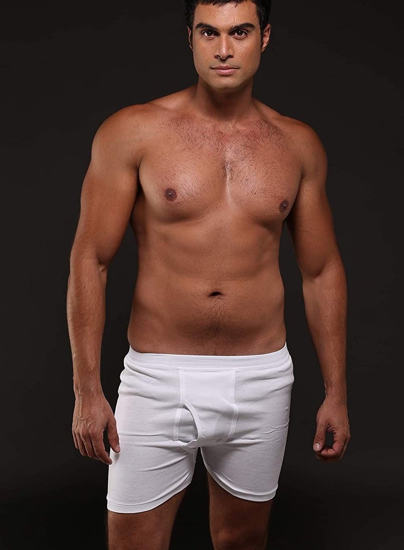 DeloPik بوكسر داخلي قطن أبيض للرجال من Everyone (عبوة من 6) (م) - Image 1