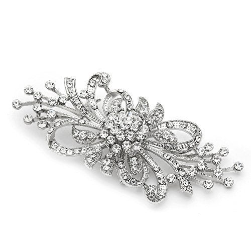 Mariell Antique Crystal Bridal Brooch Pin for Weddings, Bridesmaid, Mother of the Bride Jewelry Accessory - Image 1