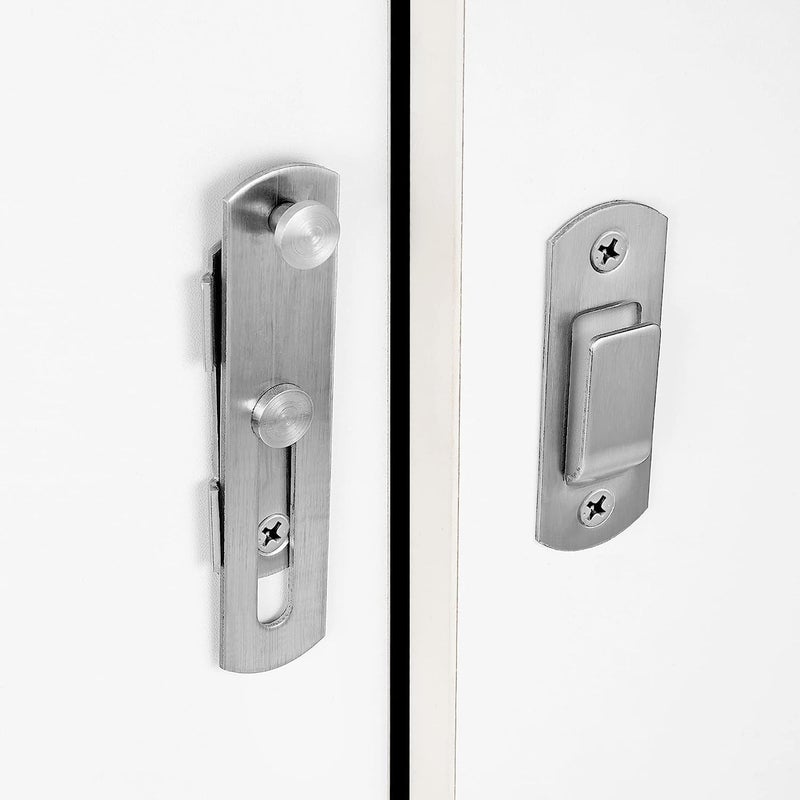 APURK Door Lock Hardware Stainless Steel Gate Latches Bar Flip Latch Safety Door Bolt Lock Sliding Door Barn Latch Lock Suitable for Garden Bathroom Outdoor Garage Window Pack of 1 - Image 4