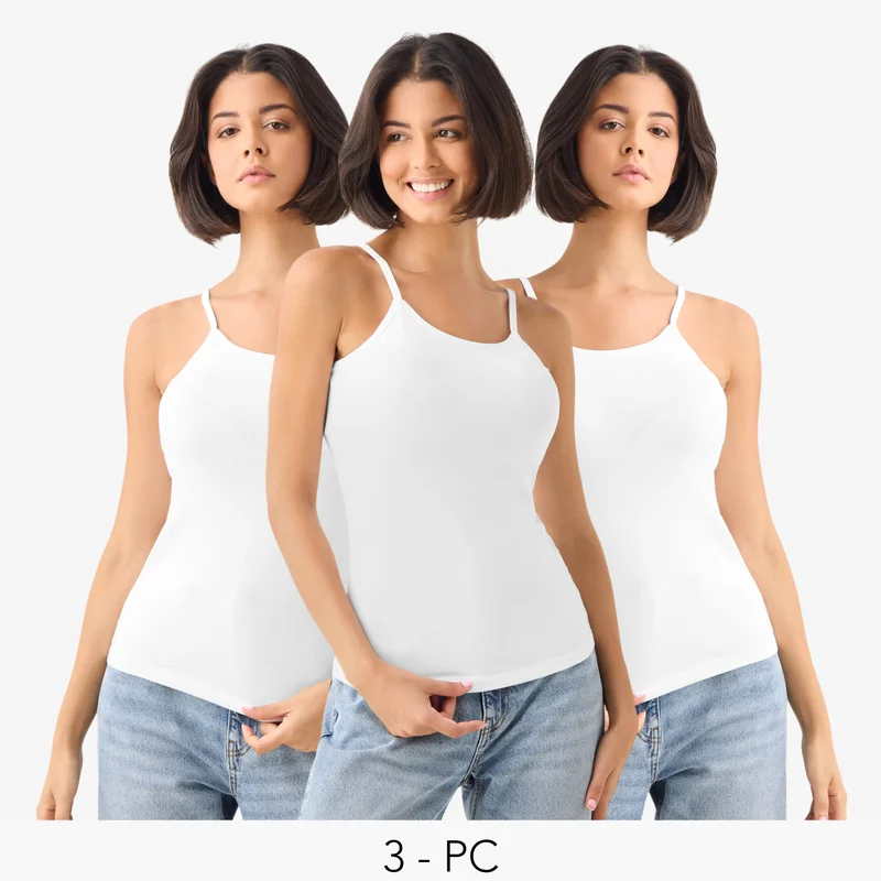 سبلاش فيڤ Set of 3 - Camisole with Scoop Neck and Spaghetti Straps
