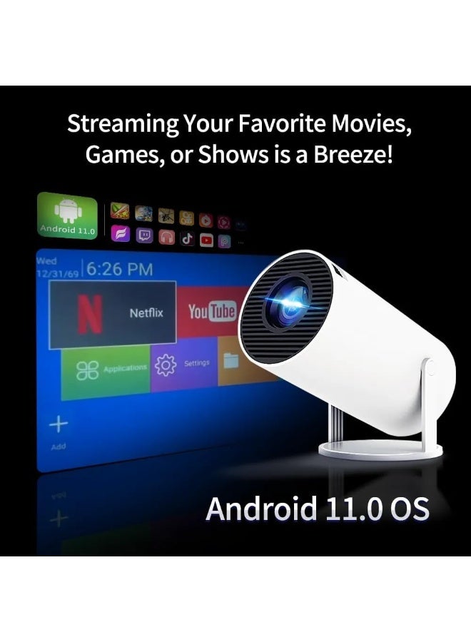 Smart 4K Portable Projector | Built-in Speakers | Screen Mirroring | Dual-Band WiFi 2.4/5G | Bluetooth 5.0 - Image 2