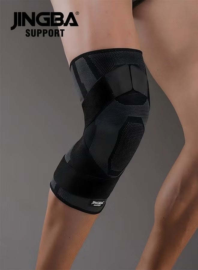 جينجبا سابورت دعامة الركبة JINGBA - دعامة للركبة لتخفيف آلام الركبة - دعامة الركبة للرجال والنساء - للحماية أثناء التجديف في الهواء الطلق وركوب الدراجات وكرة السلة والجري واللياقة البدنية ولتمزق الغضروف الهلالي والتهاب المفاصل وآلام المفاصل وغيرها - Image 1