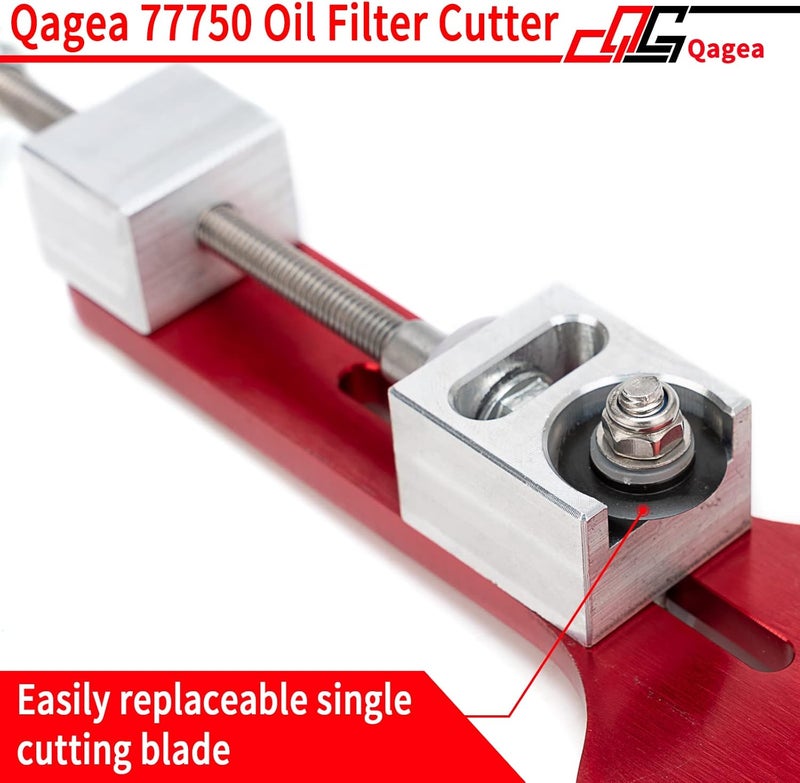 Qagea 77750 Oil Filter Cutter, Oil Filter Cutting Tool for Filter Cutting Range 2 3/8"-5" - Image 2