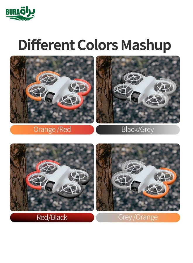 BURAQ For DJI Neo Sunnylife Propeller Protective Guard Anti-collision Ring Cover(Orange) - Image 5