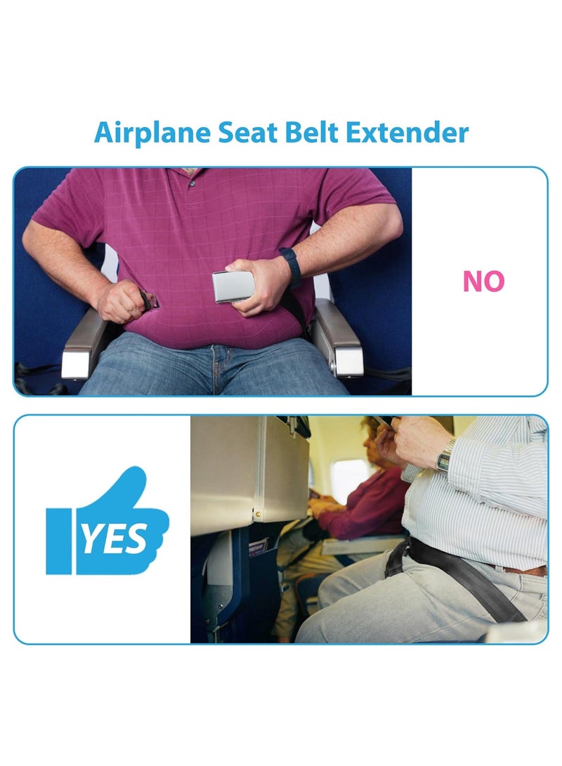 SYOSI Airplane Seat Belt Extender Seatbelt Extender Adjustable 7-31" Fits All Airlines  - Image 2