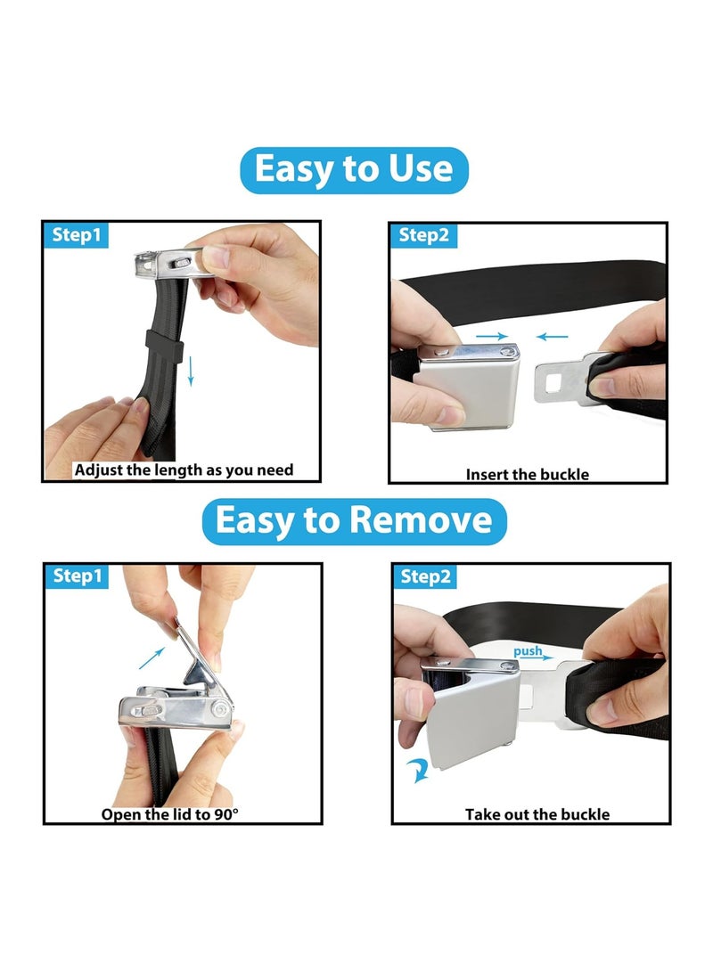 SYOSI Airplane Seat Belt Extender Seatbelt Extender Adjustable 7-31" Fits All Airlines  - Image 5
