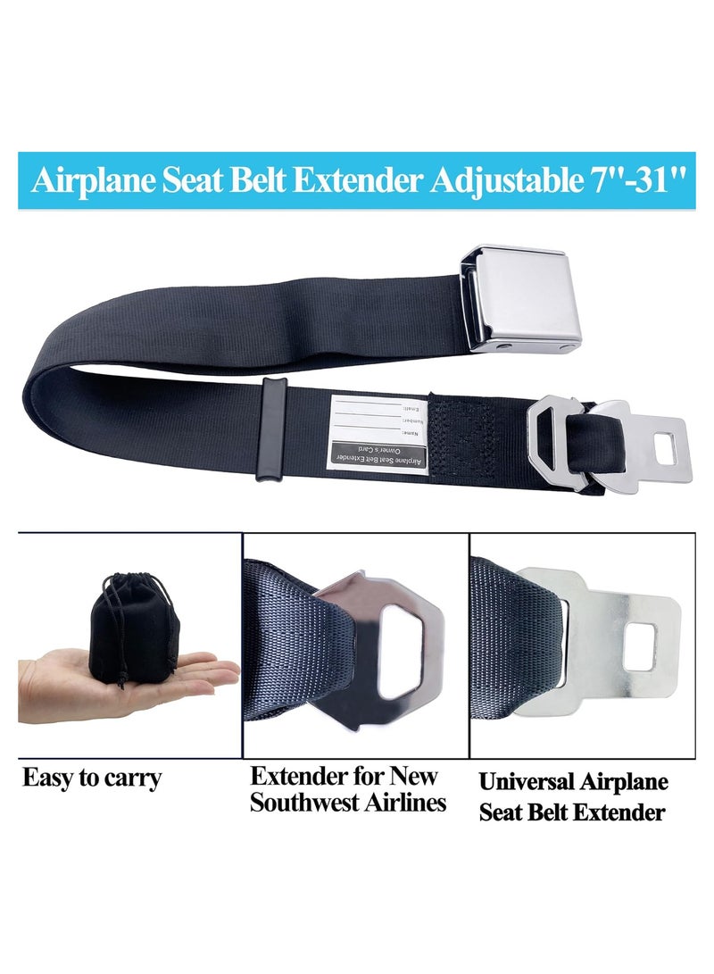 SYOSI Airplane Seat Belt Extender Seatbelt Extender Adjustable 7-31" Fits All Airlines  - Image 3