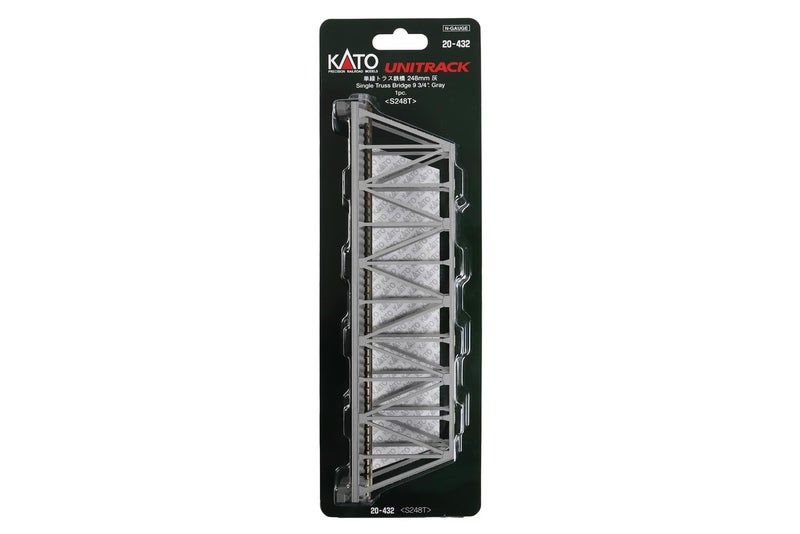 Kato N Scale 9-3/4" Truss Bridge, Gray - Image 3