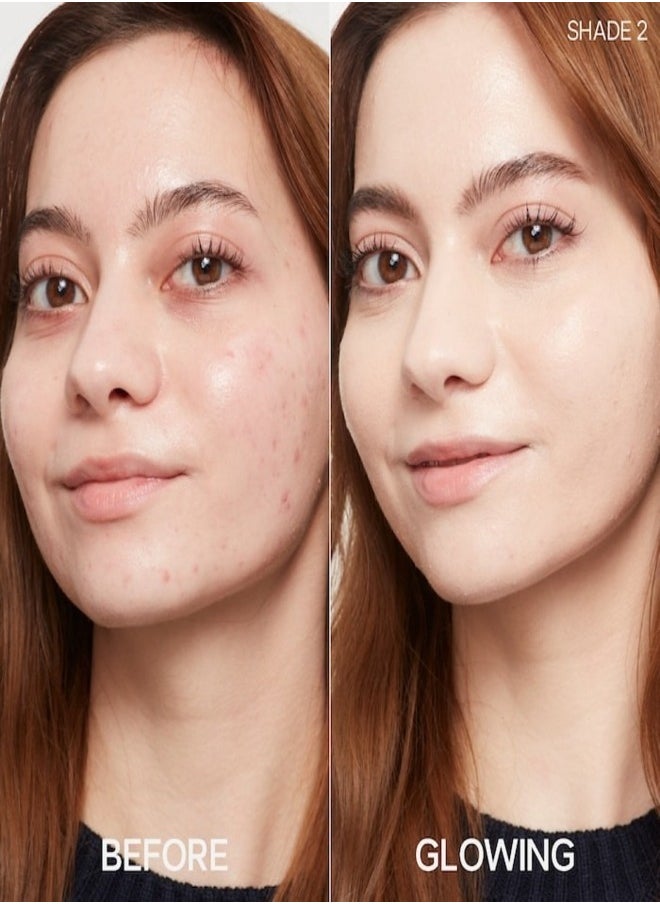 Saie SAIE Glowy Super Skin Tint Foundation with Hyaluronic Acid , 2 Very Light Warm Undertones 30ml - Lightweight, Hydrating Coverage  - Image 3