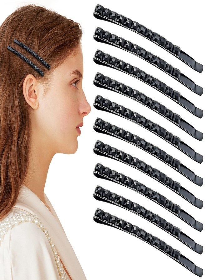 Aswewamt 40 Pcs Black Rhinestone Jumbo Bobby Pins, 2.44 Inch Metal Hair Clips Sparkly Crystal Diamond Hair Pins Decorative Shiny Hair Barrettes Hair Accessories for Women Thick Long Updo Hair Style - Image 1