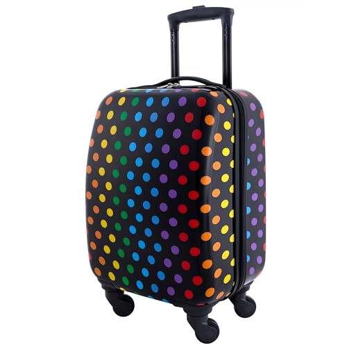 Travelers Club 5 Piece Kids' Luggage Set, Black Polkadot - Image 3