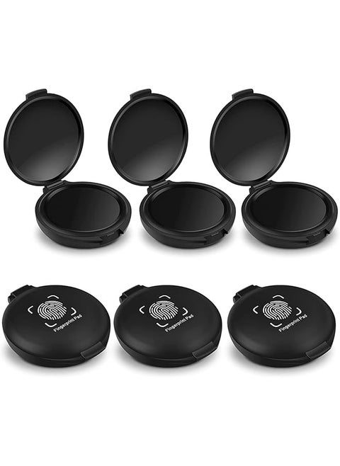 Fingerprint Ink Pads Thumbprint Ink Pad For Notary Supplies Identification Security Id Fingerprint Cards Fingerprint Black Without Fading For Office Workers And Business Owners 6 Pack