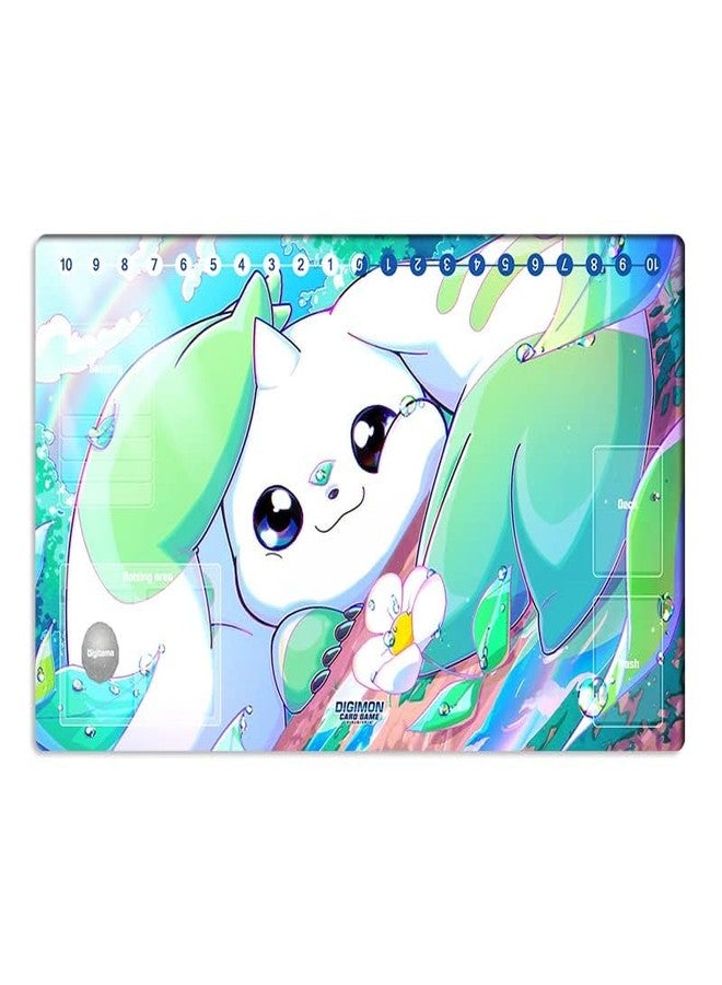 Mlikemat بساط لعب جديد من Mlikemat للعب الثنائي Digimon، بساط لعبة بطاقات التداول Terriermon، وسادة مكتب + حقيبة مجانية (ZD002-653-SM) - Image 2