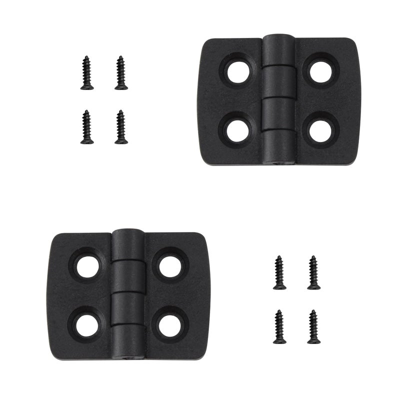 bociloy Plastic Hinge 40mmx30mm Electrical Cabinet Hinge Black Nylon Door Hinges with Screws 2pcs