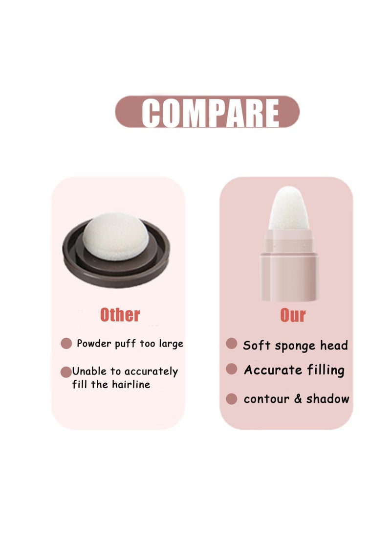 Hair Shadow Powder Stick for Natural Hairline, Long-Lasting Root Touch-Up, Accurate Hair Line Filler, Waterproof Color Touch-Up for Men & Women, Covers Gray Hair (1 Pack) - Image 5