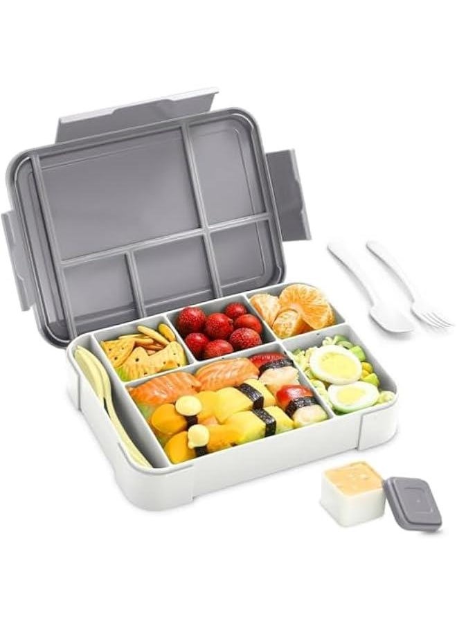 Toriseek Bento Lunch Box for Adult Kids, 1330ML Stylish Teens Adult Bento Box With 6 Compartments, Durable, Microwave/Dishwasher Safe, BPA-Free, Perfect for On-the-Go Meal (Grey) - pzsku/Z474EA9FB8E96460908D0Z/45/_/1728740769/e600ef68-27d6-4e95-9037-2929fdc26eb8