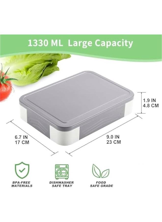 Toriseek Bento Lunch Box for Adult Kids, 1330ML Stylish Teens Adult Bento Box With 6 Compartments, Durable, Microwave/Dishwasher Safe, BPA-Free, Perfect for On-the-Go Meal (Grey) - pzsku/Z474EA9FB8E96460908D0Z/45/_/1728740793/b0d57773-ca38-4bdd-b041-3150e81d97e0