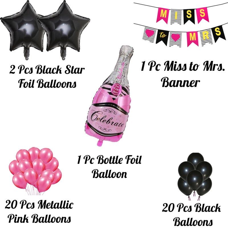 TOYXE Miss To Mrs Paper Banner Bridal Shower Decor Bachelorette Party Decorations Favors Bride To Be Decor 44 Pieces Set - Image 2