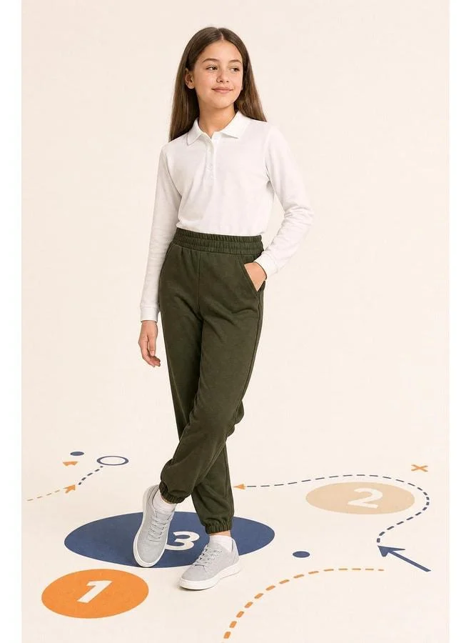 Perendi Elastic Comfortable Fit Pocket Unisex Tracksuit Pants for Boys and Girls.