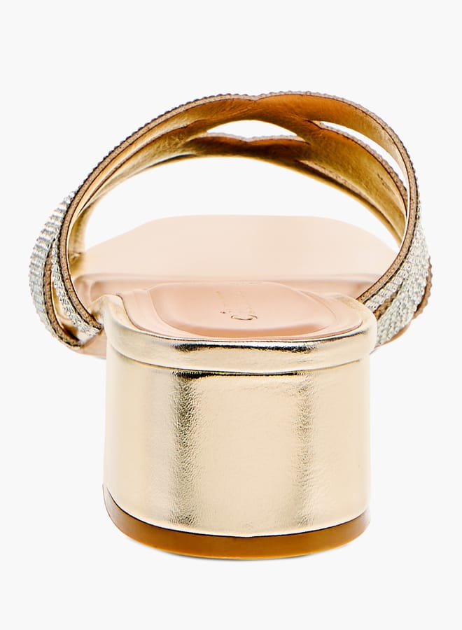 سيليست صنادل نسائية سهلة الارتداء بكعب عريض مزين - Image 5